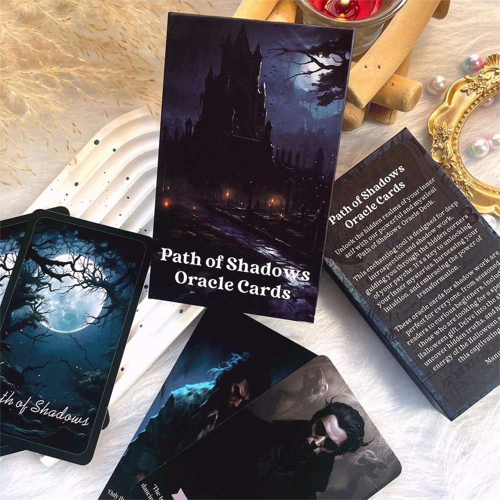Path of Shadows Oracle Cards, Shadow Deck, Messages Medium, Black