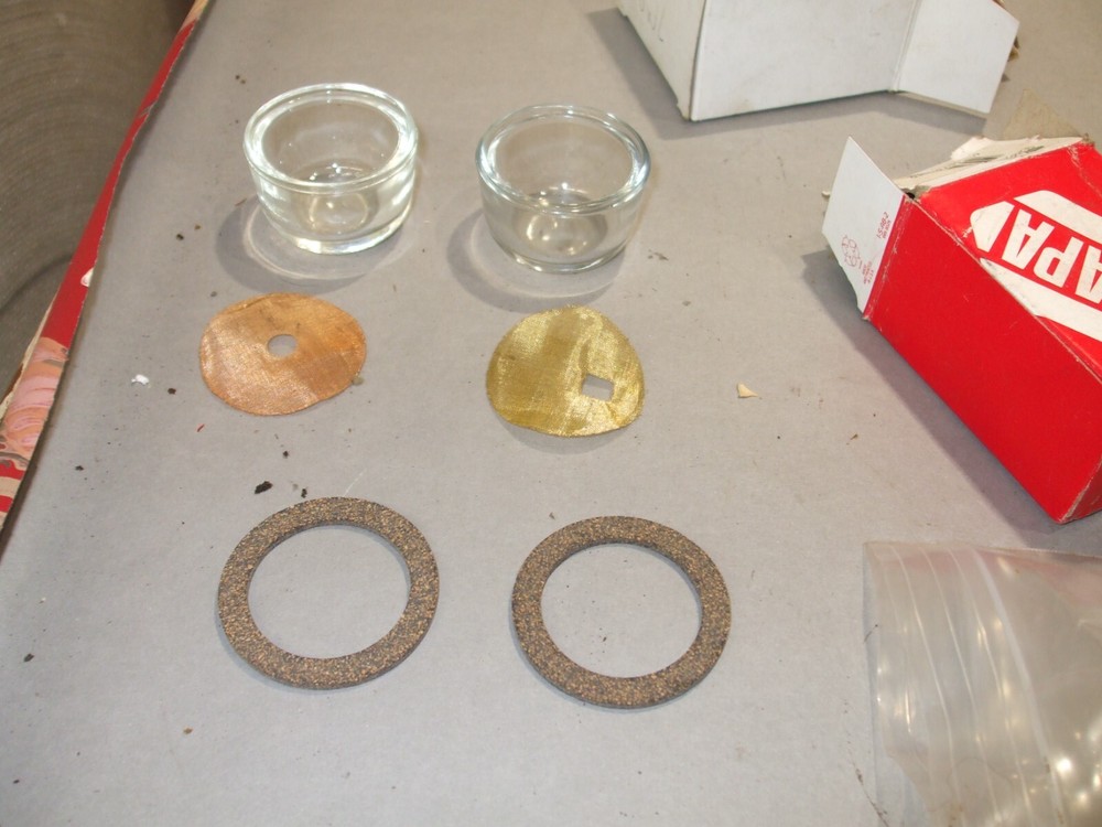 ABC123 fuel bowls, strainers and gaskets.2 new sets.