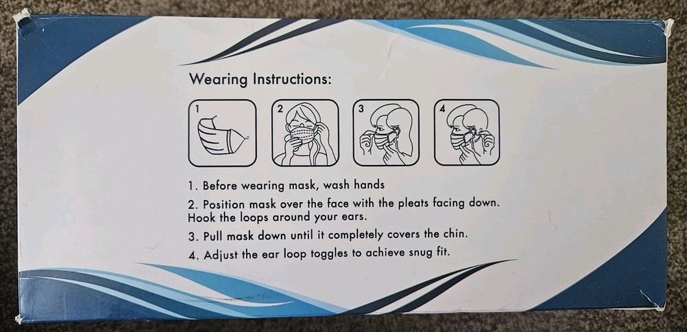 Reusable Pleated Face Mask (10-pack)