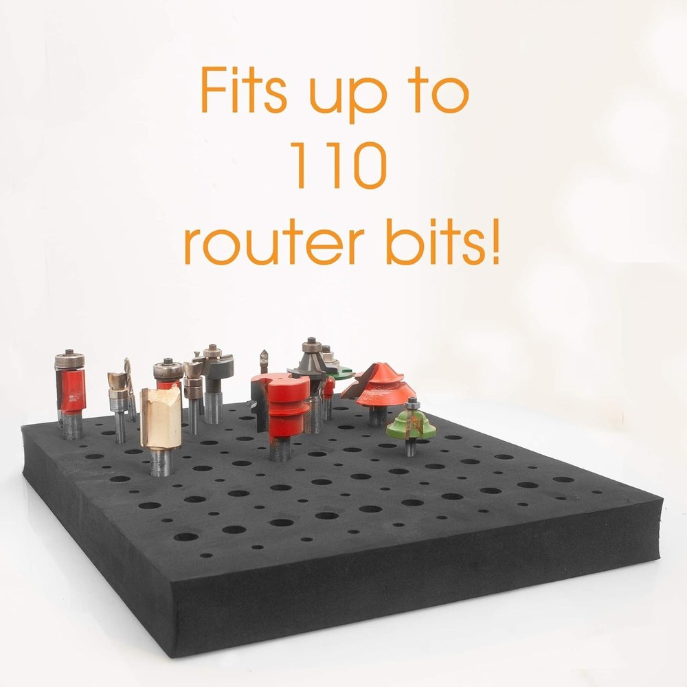 Router Bit Storage Tray - Foam Material for Safe Router Bit Storage