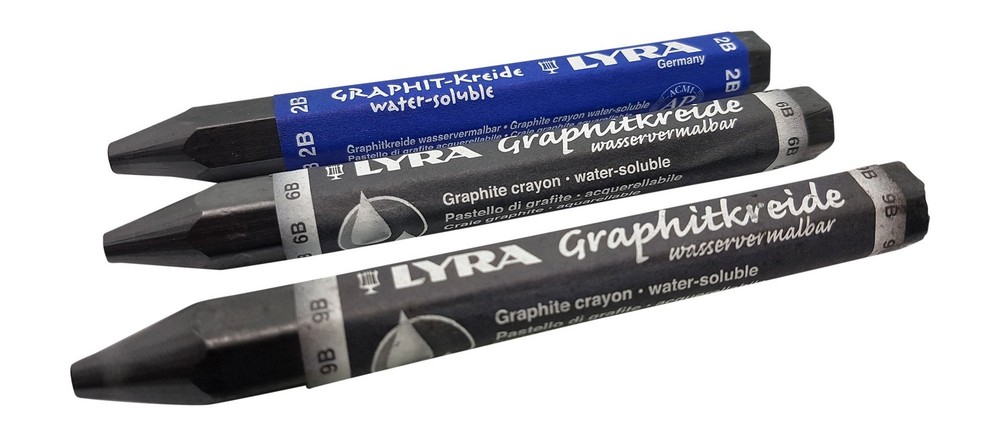 LYRA Graphite Stick, Assorted degree 3 Count (Pack of 1),