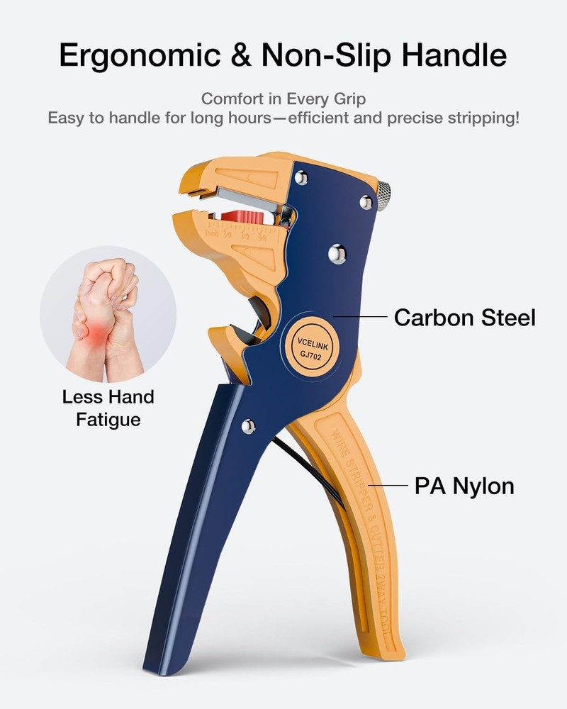 Professional Eagle Nose Wire Stripper - Effortless Wire Stripping Tool 7-Inch