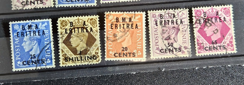 British PO abroad vintage stamps