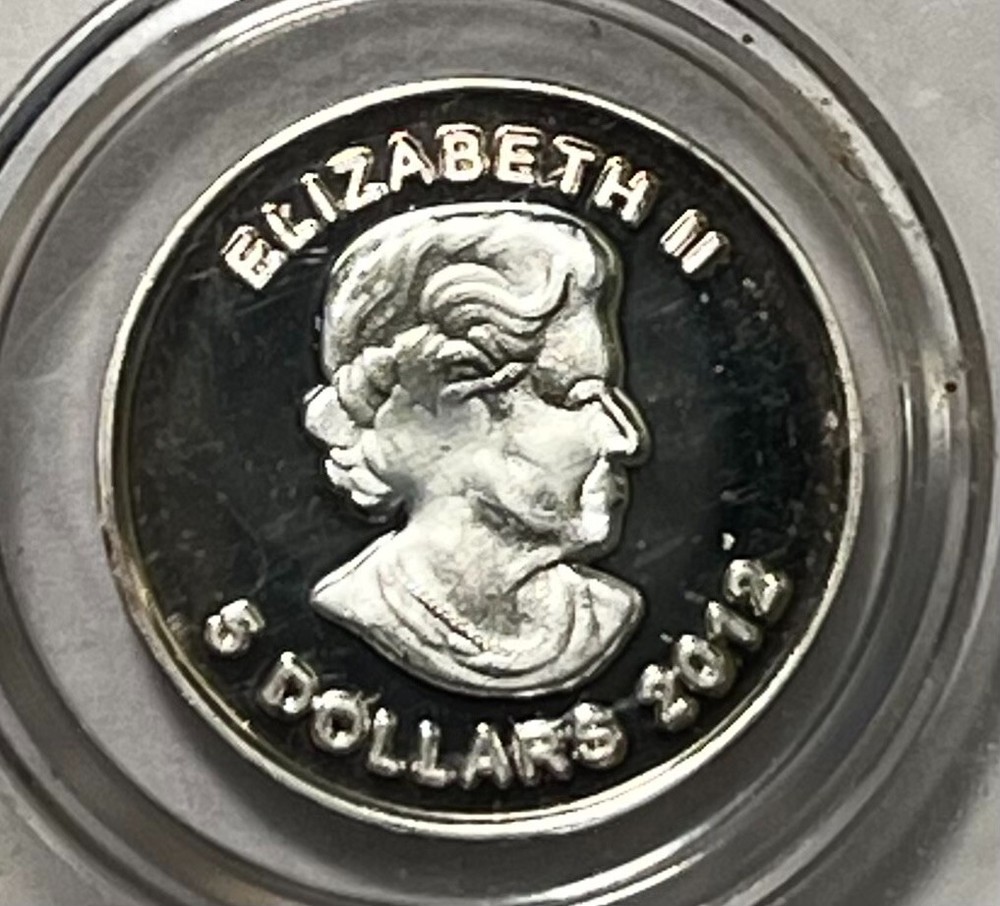CANADA - $5 Dollar 2012 - .9999 Fine Tiny PROOF Silver Coin - Encapsulated!
