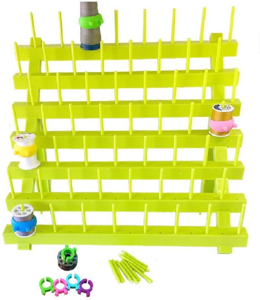 PeavyTailor 70 Spool Thread Holder Thread Rack Spool Stand for Sewing (Green)