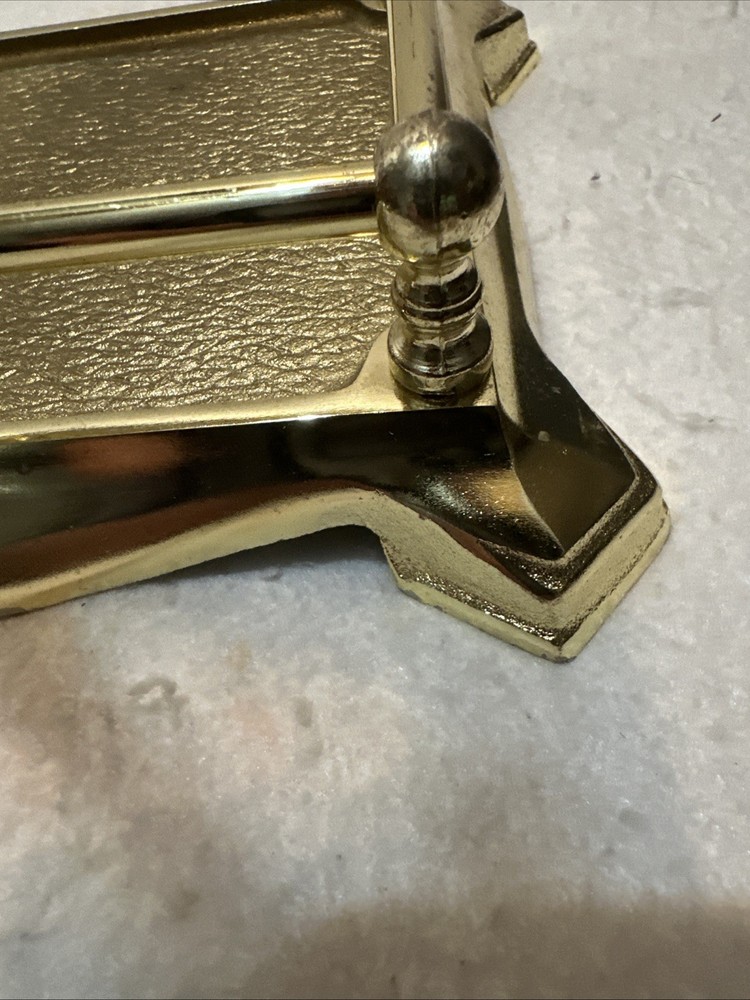 Vintage BRASS Fireplace Tool Set MCM