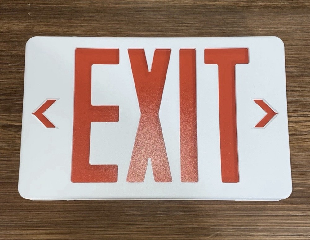 NEW LED Exit Sign With Emergency Lights, Hardware Included, Easy Installation