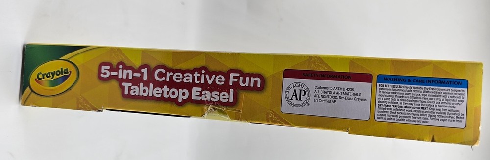 Crayola 5-In-1 Creative Fun Tabletop Easel - 5 Different Drawing Surfaces NIB