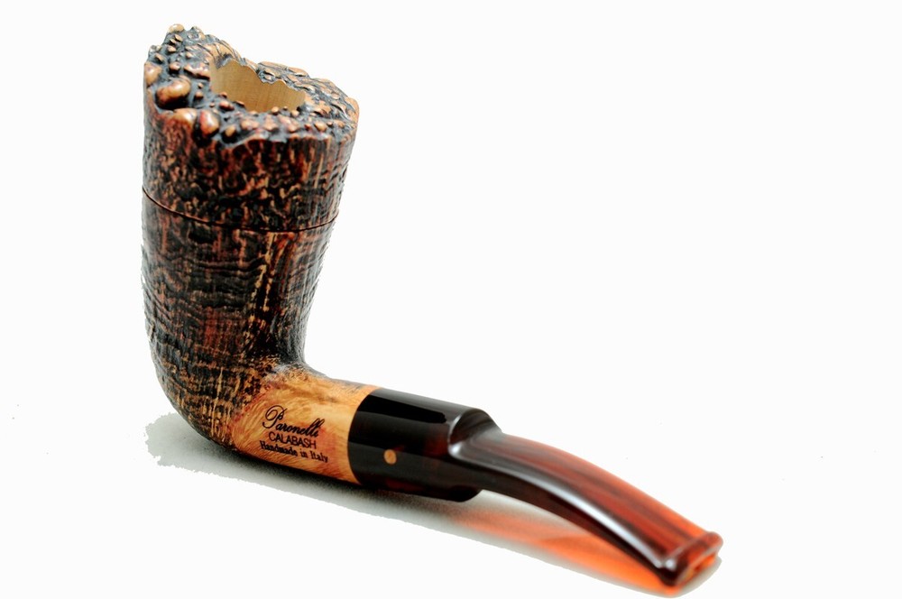 Brand new briar pipe PARONELLI Calabash sandblast handmade