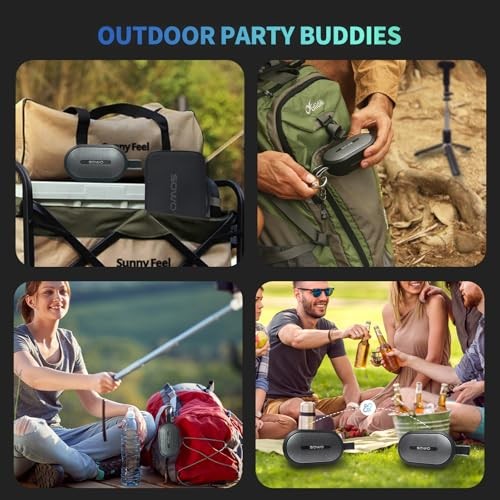 Wireless Dual Bluetooth Speakers Set, Adjustable Stands 2Pcs, High-Fidelity