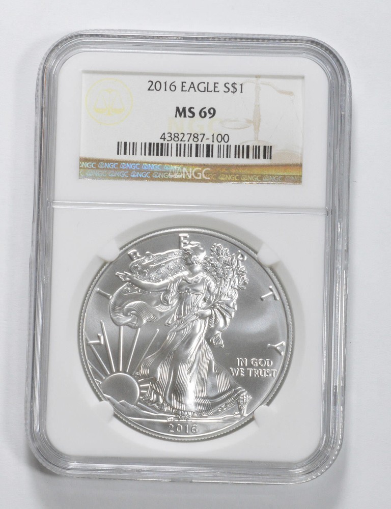 2016 American Silver Eagle MS69 NGC Brown Label