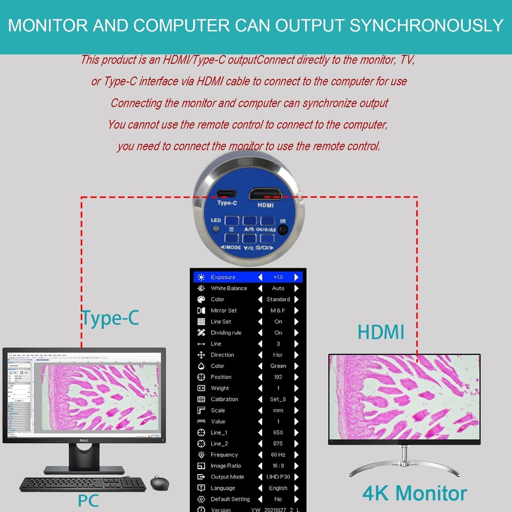 KOPPACE 8.3 Million Pixels 4K HD Microscope Industrial Camera HDMI/Type-C Output