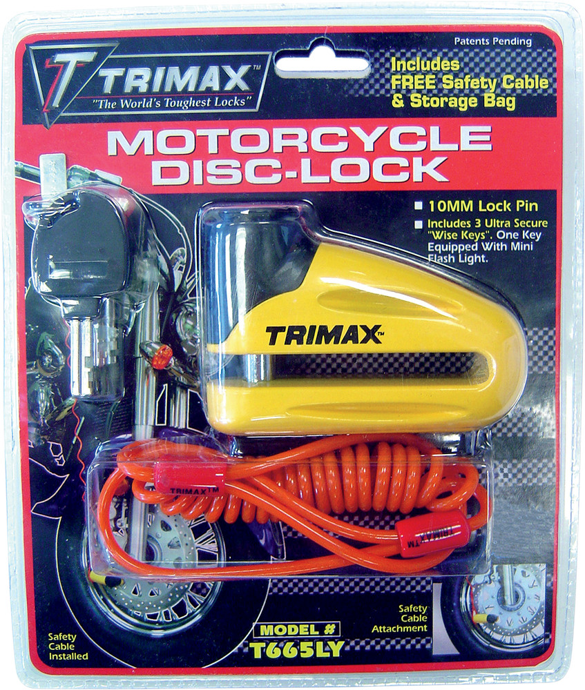 Trimax Disc Lock Yellow 10 mm - T665LY