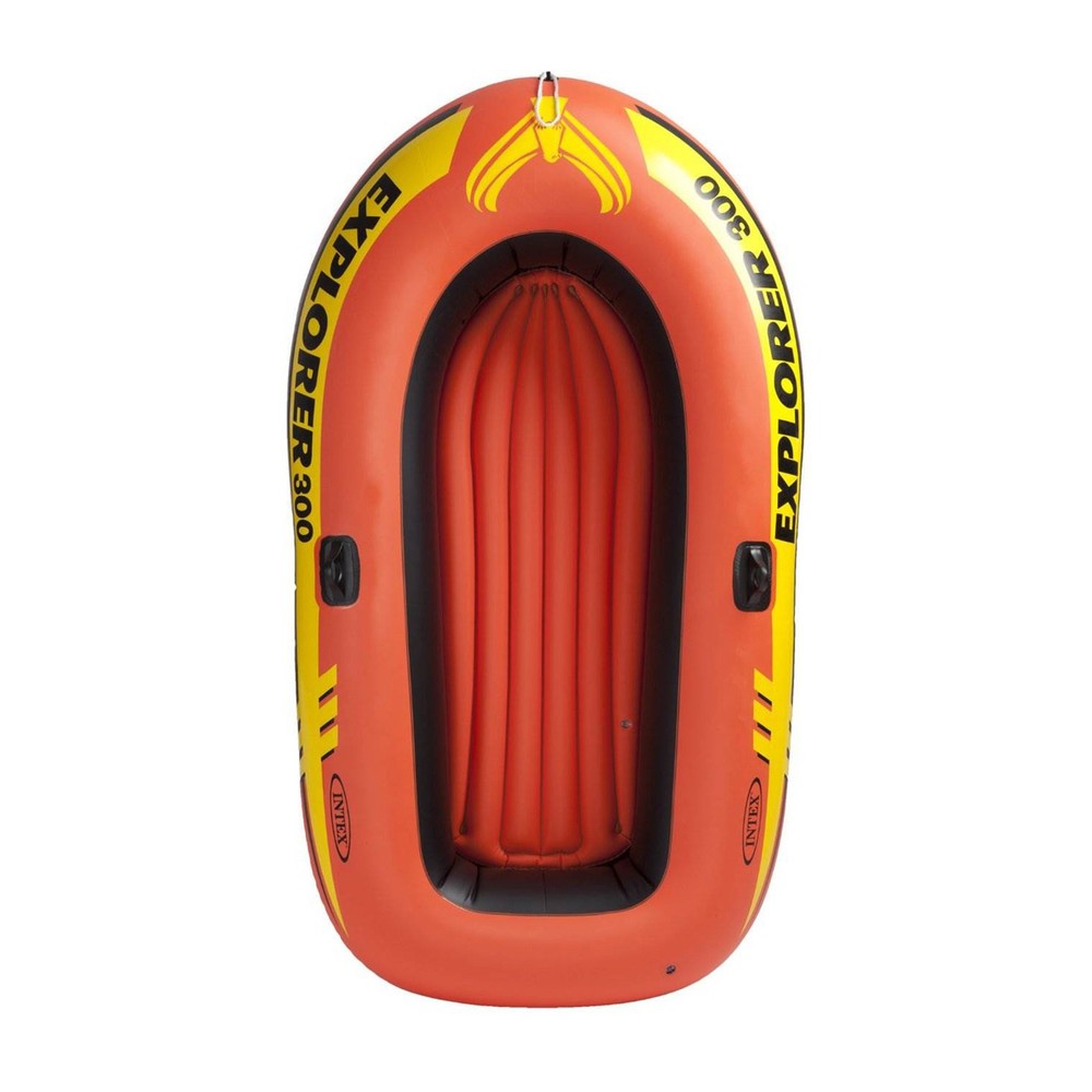 Intex Explorer 300 Compact Inflatable Three Person Raft Boat (Open Box) (2 Pack)