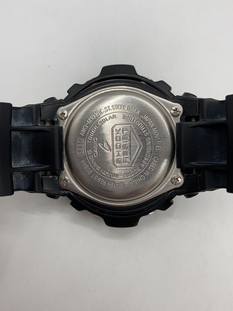 CASIO Solar Watch G SHOCK Digital Analog Rubber BLK BLK