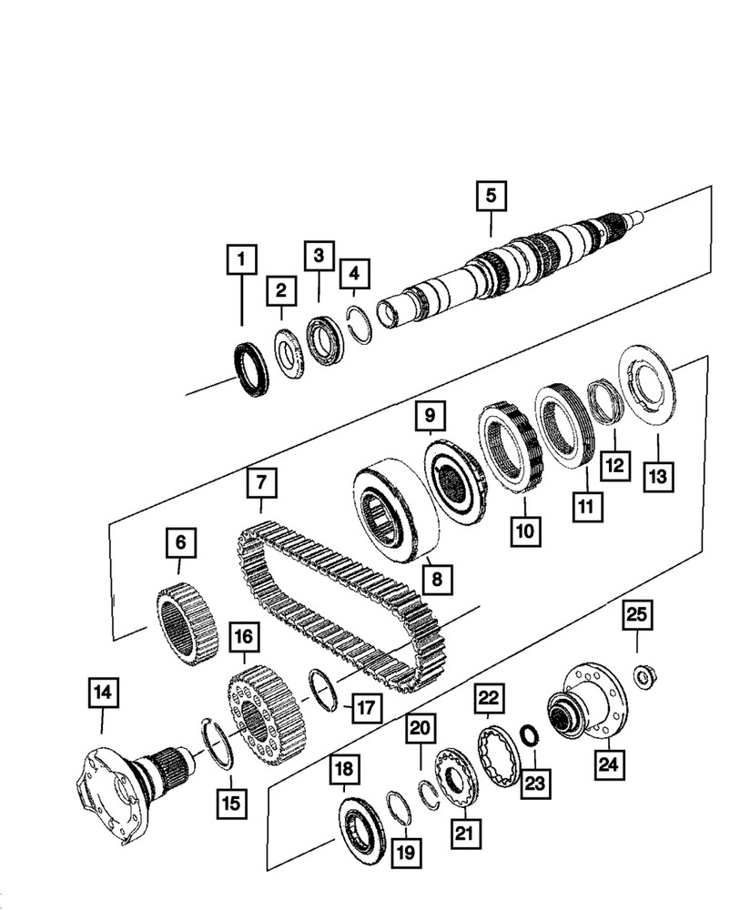 Genuine Mopar Transfer Case Main-Shaft 68023500AA