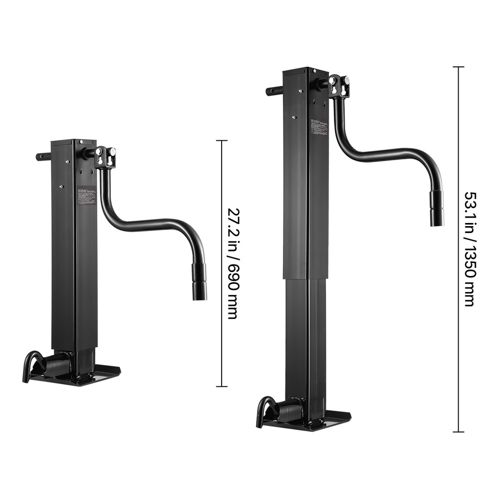 Trailer Jack Weld-on Pipe Mount Swivel Trailer Jack 12000 lbs 12.6" Travel