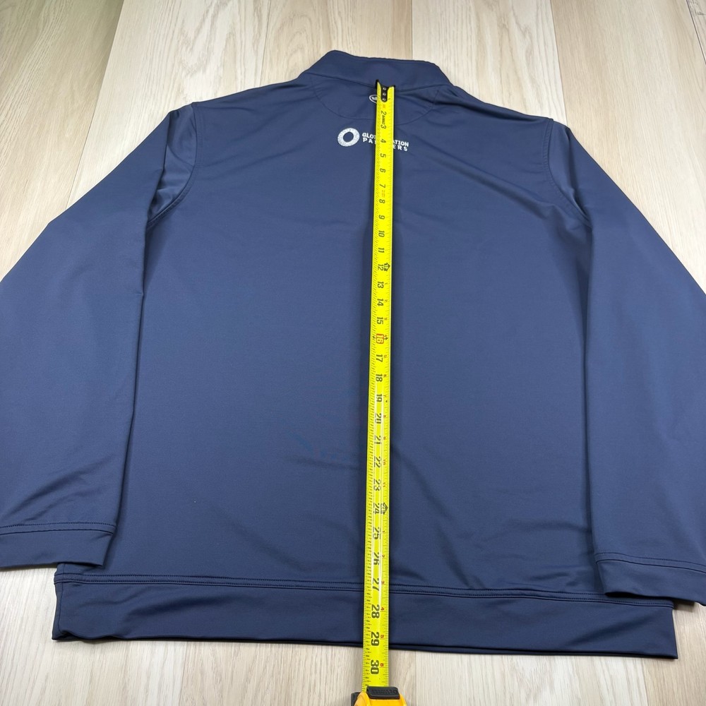Peter Millar Mens Navy Wicking Perth Performance Quarter Zip Pullover Size 2XL
