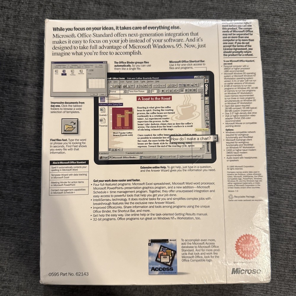 Microsoft Office For Windows 95 Standard NEW Sealed