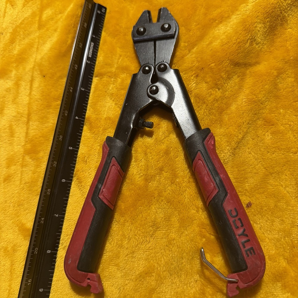 Mini Bolt Cutters 8” Heavy Duty Compact Wire & Bolt Cutter | Red/Black