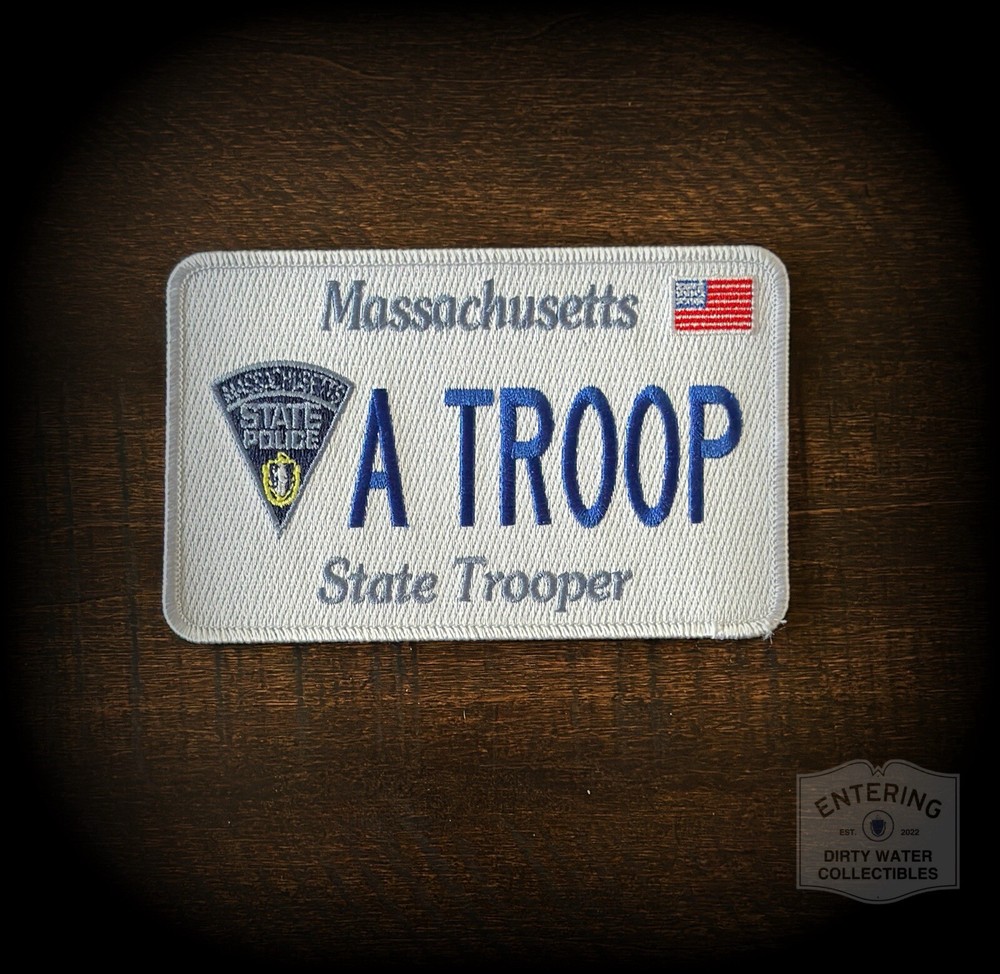 Mass State Police Troop License Plate Patch Troop A