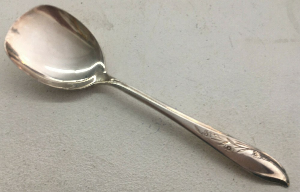 1 Sugar Shell Serving Spoon International Silver Silverplate Springtime 1957