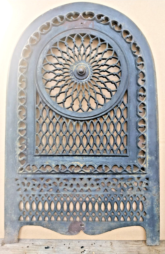 Victorian Cast Iron Grate Front Fireplace Arch Top Summer Front, Architectural#9