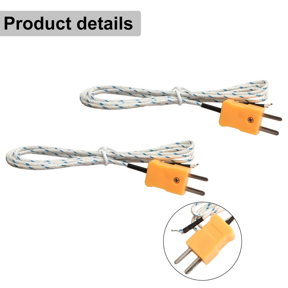 2pcs Temperature Probe for K Type Thermocouple Temperature Controller and Meter