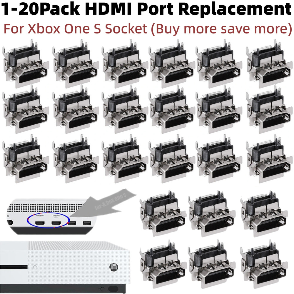 HDMI Port Connector Replacement Socket for Microsoft Xbox One S Game Console Lot