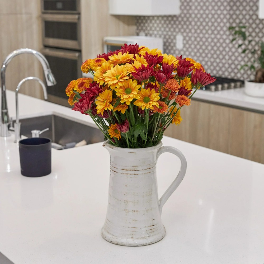 Rainbow Pom Flower Bunch Large
