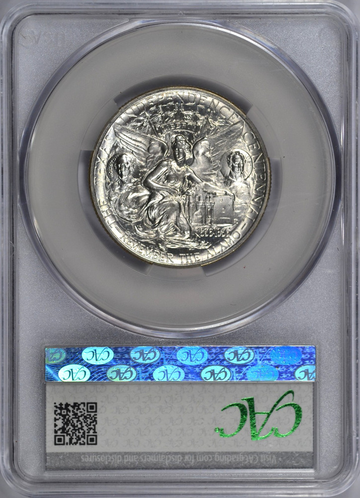 1937 TEXAS COMMEMORATIVE HALF DOLLAR CACG MS65 CAC BLAST WHITE