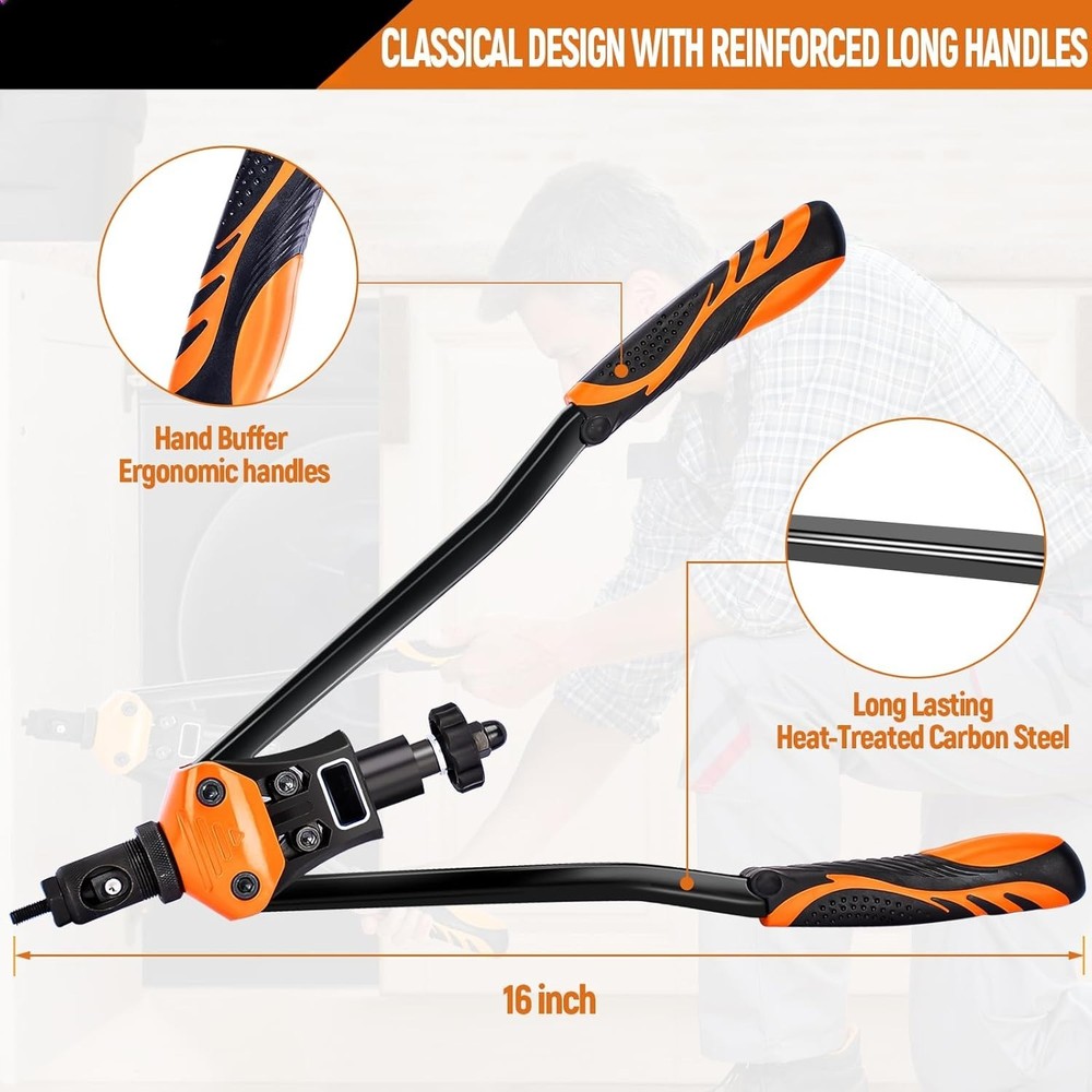 16-inch Rivet Nut Tool Set, including rivet nut tool assembly,