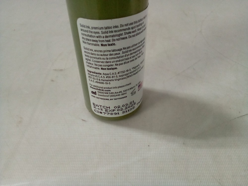 Solid Ink Premium Tattoo Ink - Green