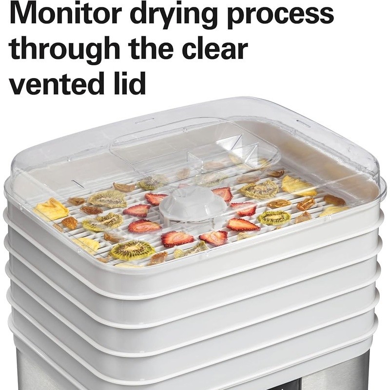 5 Stackable Trays Food Dehydrator Digital Timer Adjustable Temp Auto Shutoff New