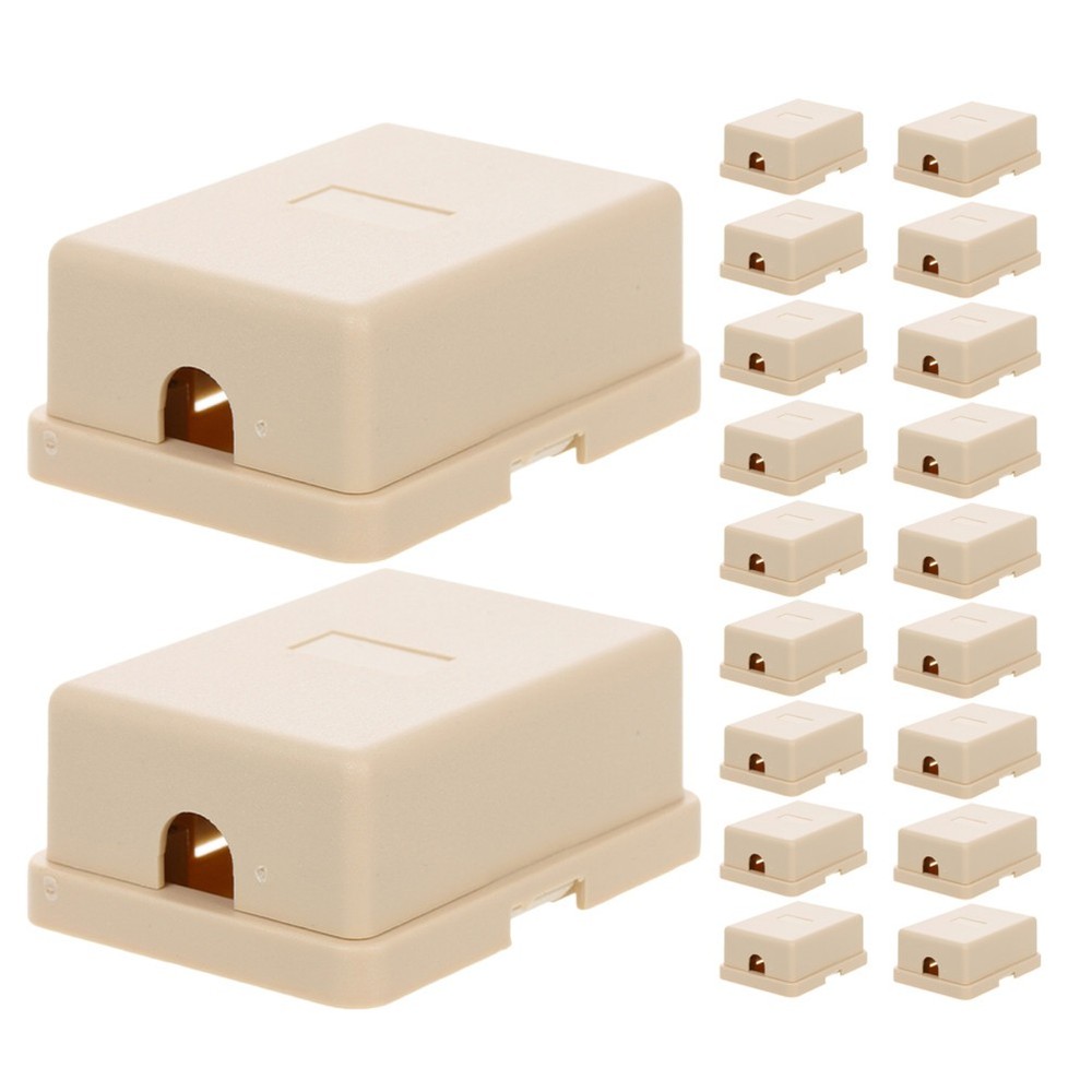 20 Pcs Telephone Accessories Plastic Junction Box Cable Splitter