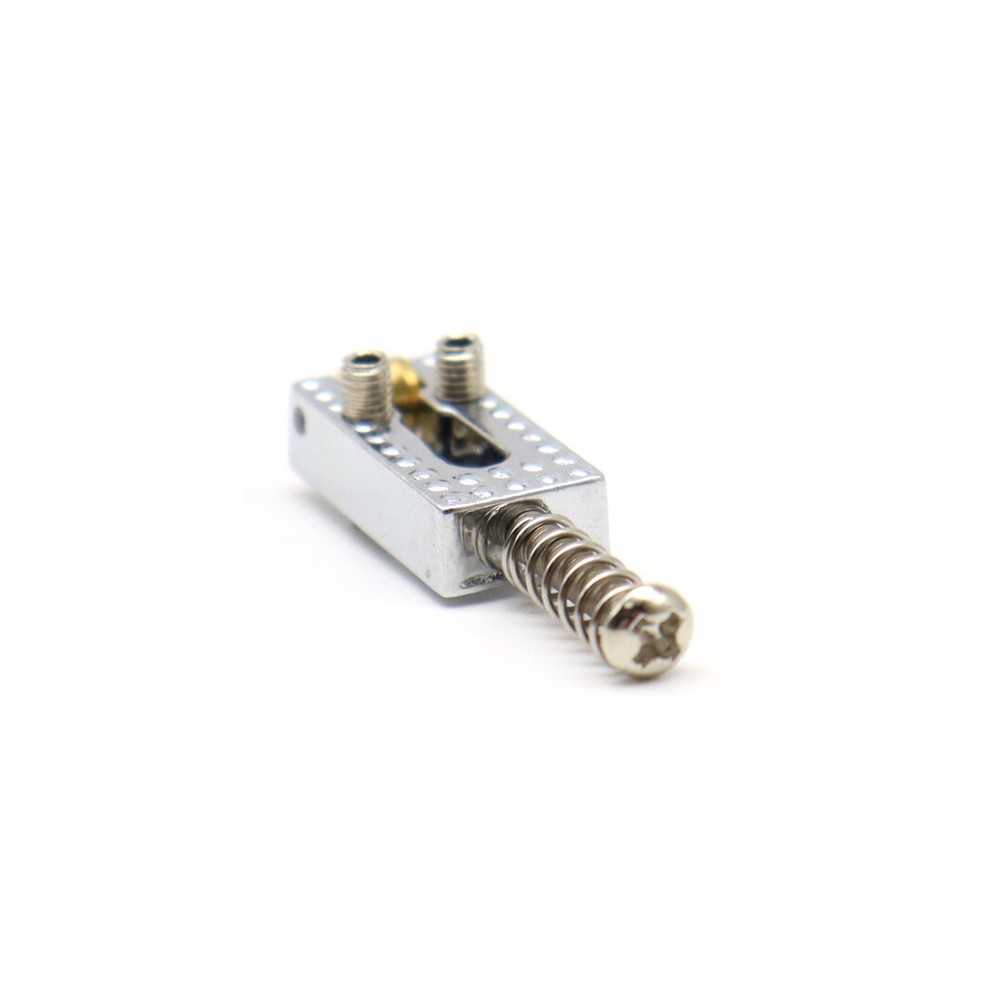 6xGuitar Tremolo/Fixed Hardtail Roller Bridge Saddle w/Decorative Surface Silver