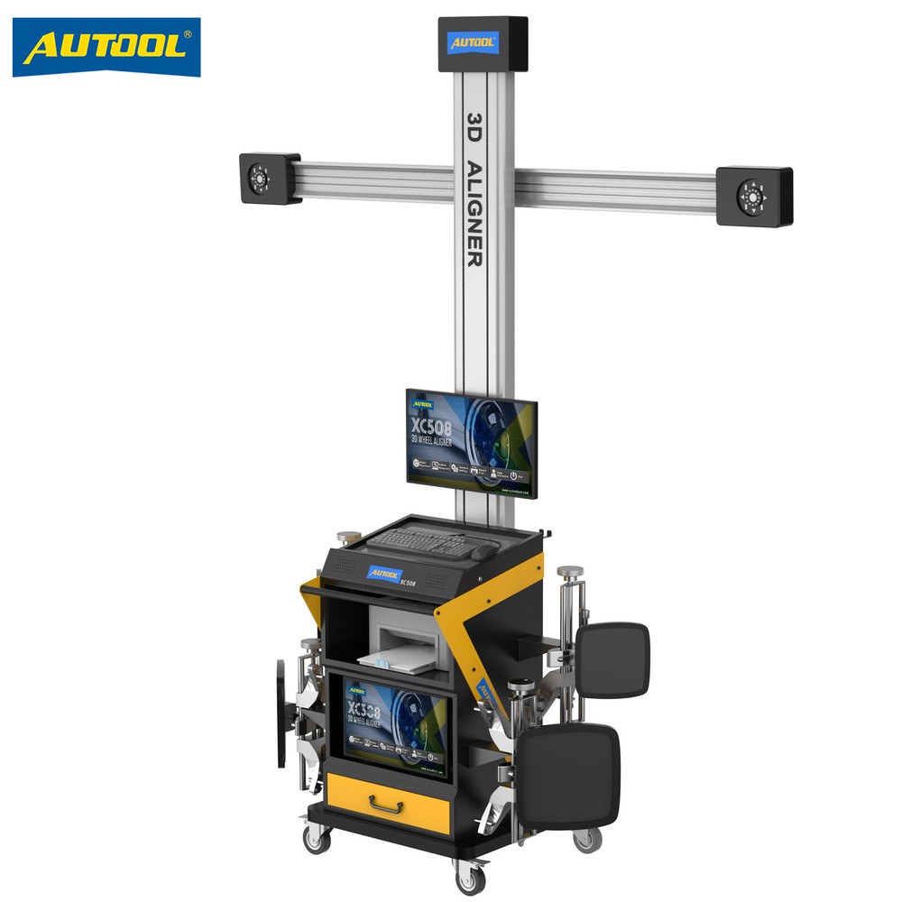 Fully Automatic Wheel Alignment Machine 3D Tire Aligner Dual Screen + Printer