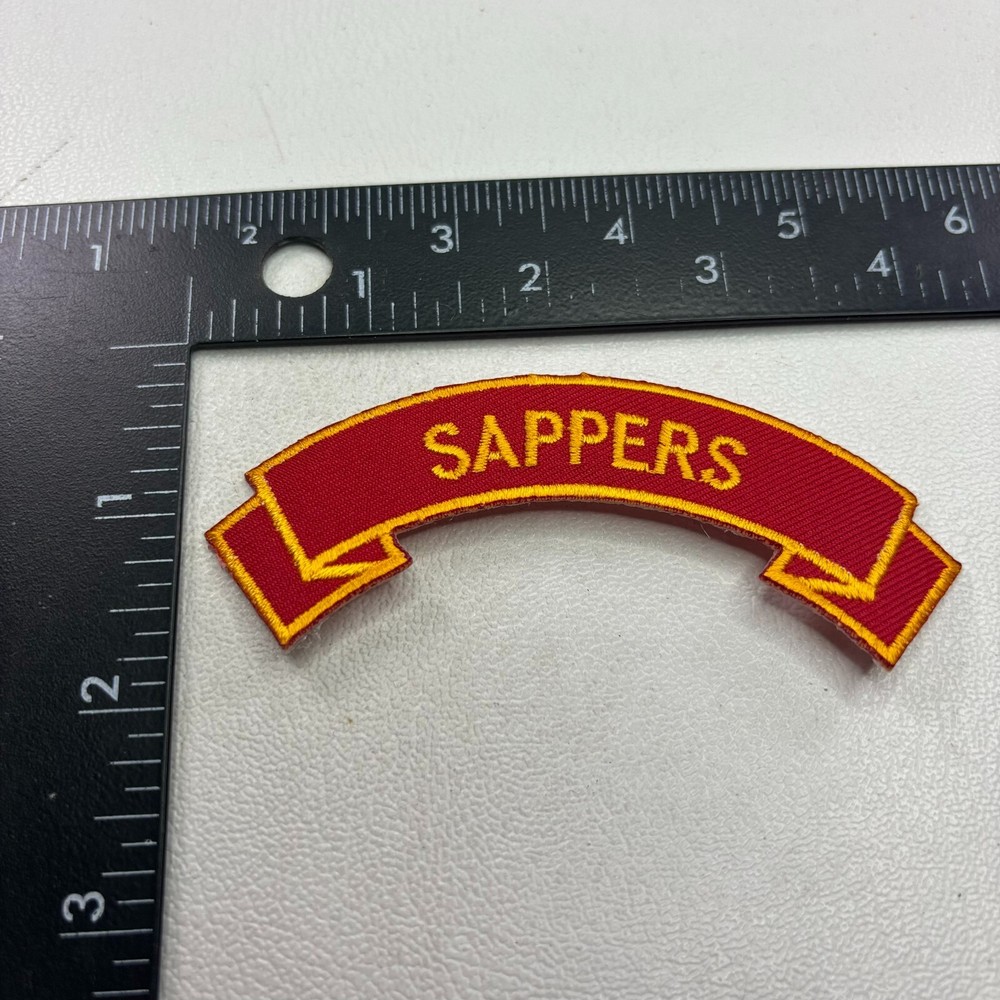 Yellow Red Marines SAPPERS Rocker Tab Patch C453