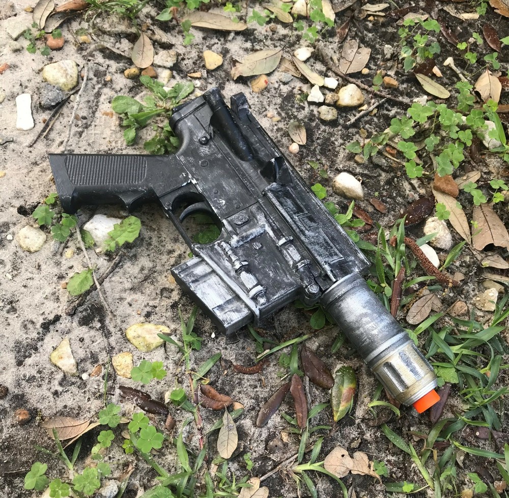Captain Andor Inspired Blaster - Spring Loaded Trigger