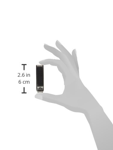 Durable Black Nail Clipper with Textured Handle for Precise Fingernail Care