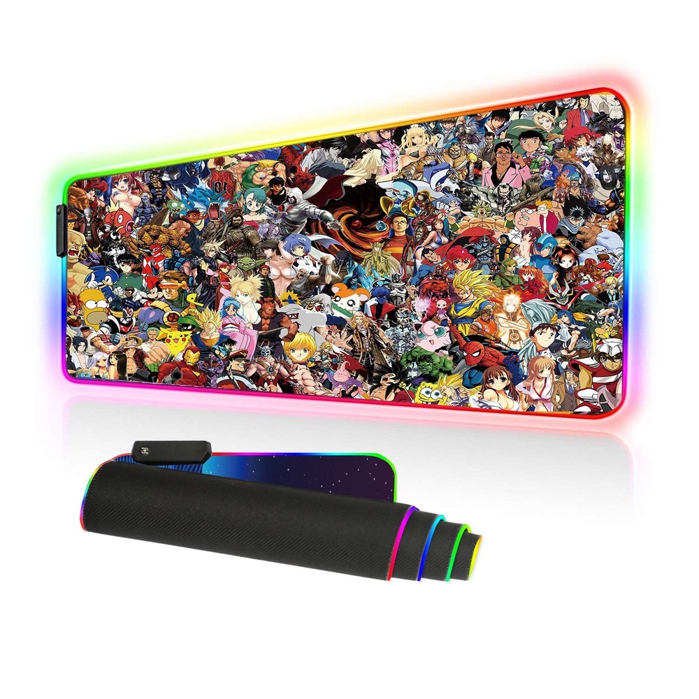 RGB Mouse Pad, Large Extended Soft Led Mouse Mat with Different Lighting Mode...