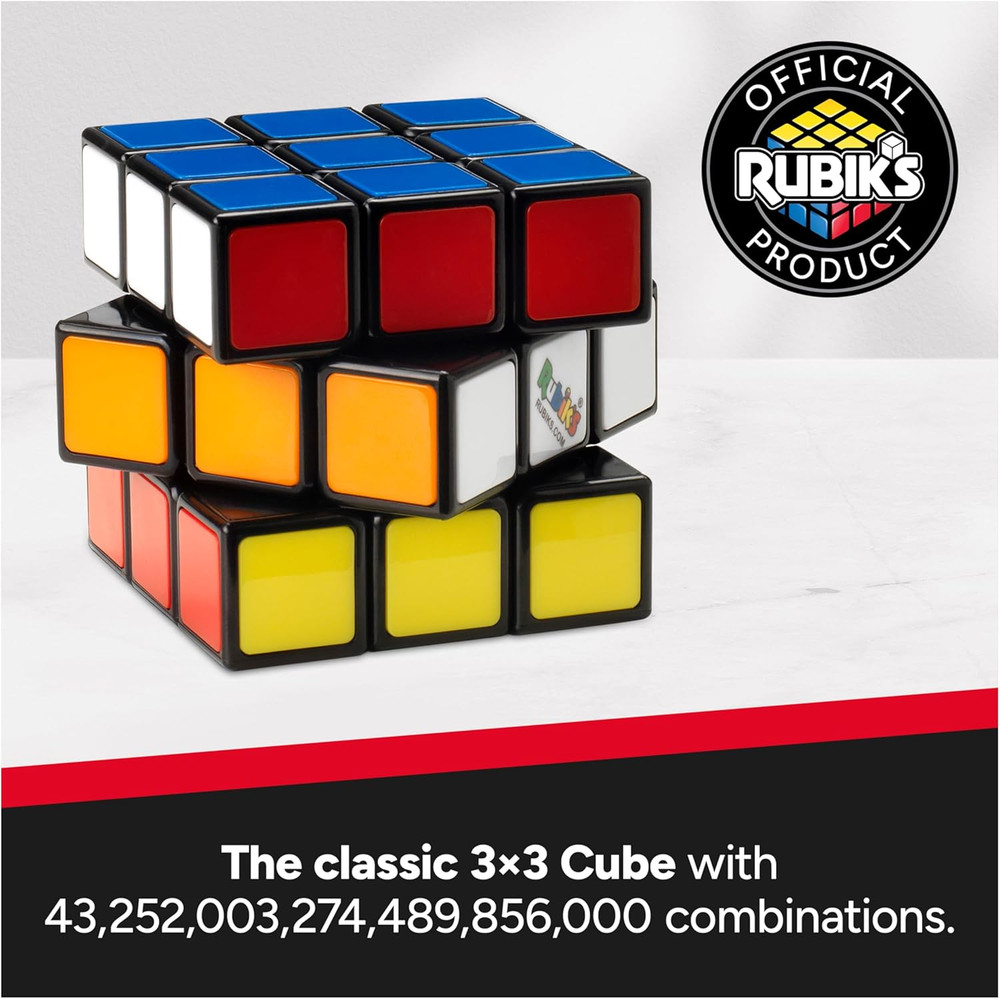 Cube, the Original 3X3 Cube, Problem-Solving Brain Teaser, Color-Matching Puzzle