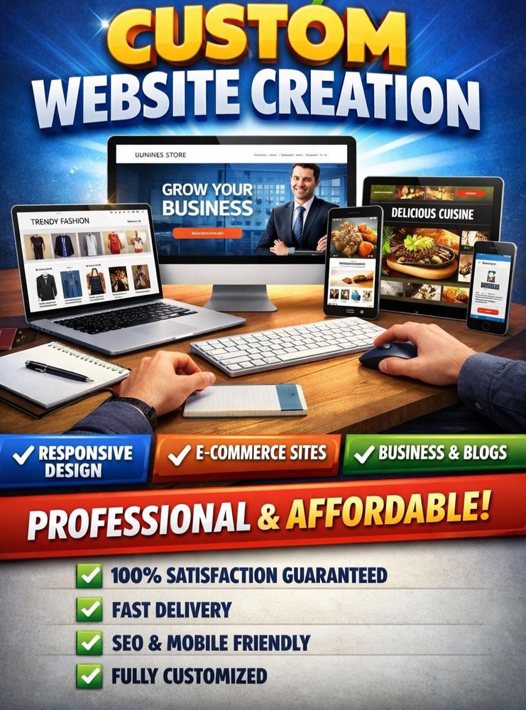 Custom Website Development / Quick and Easy