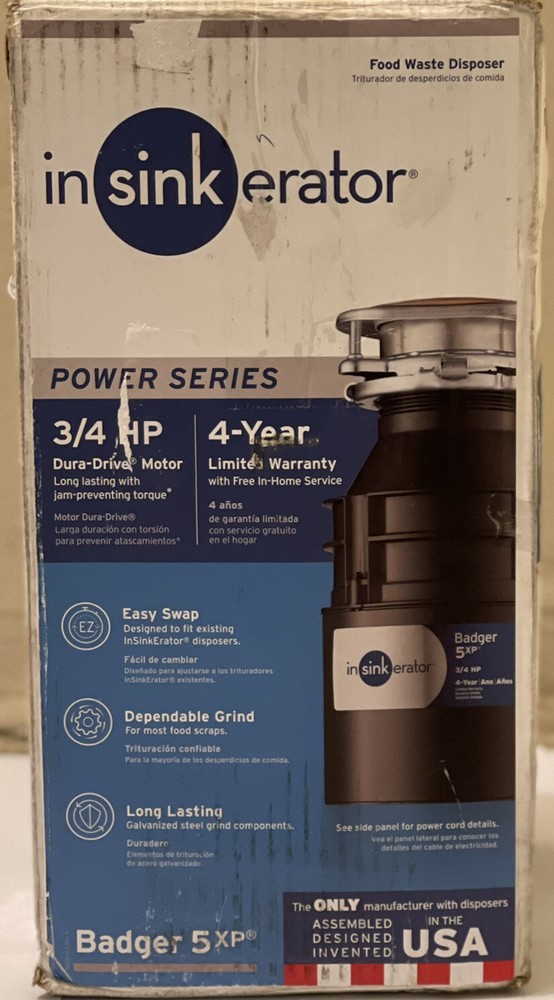 InSinkErator Badger 5XP 3/4 HP Food Waste Disposer