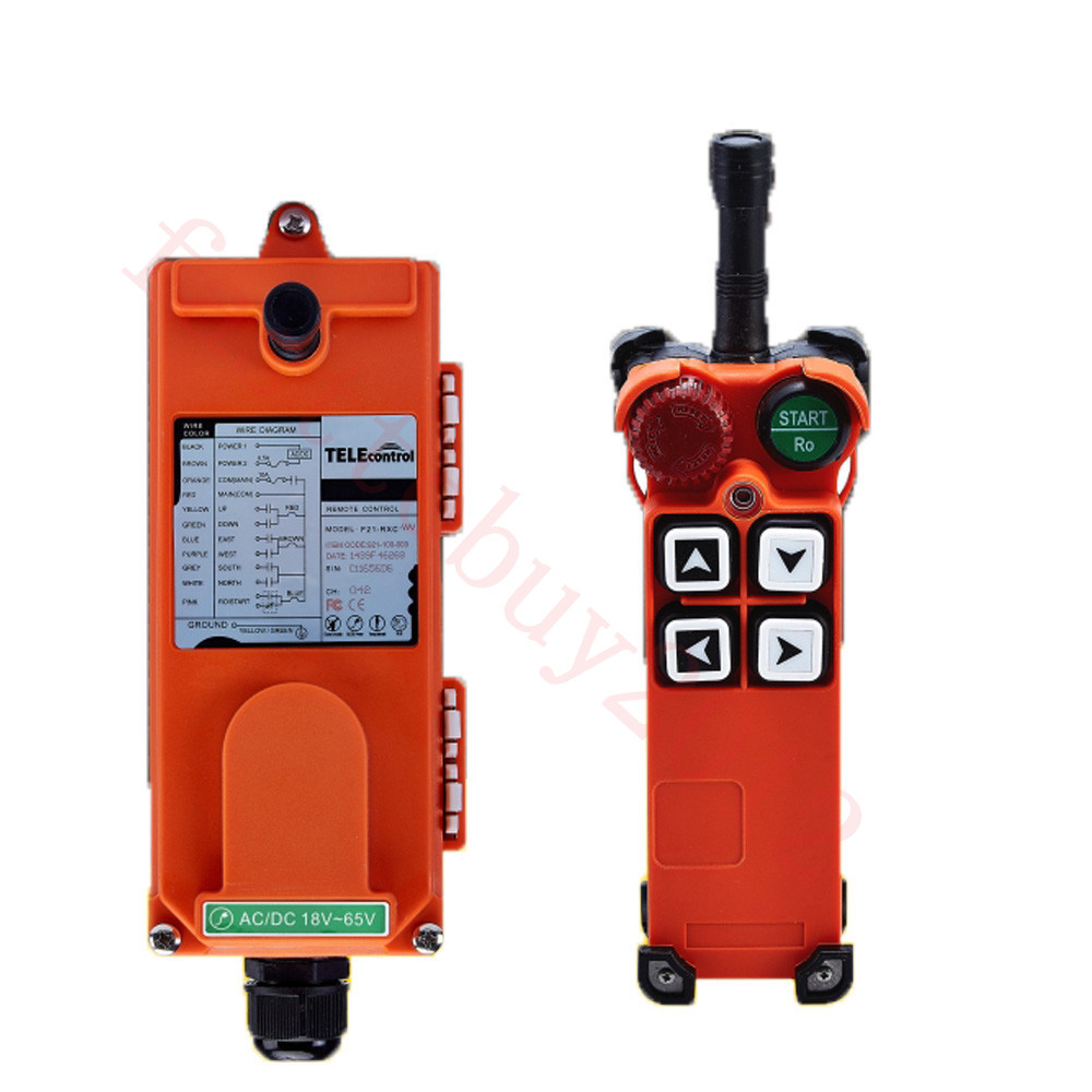 Transmitter+Receiver Hoist Crane Industrial Wireless Remote Control 4 Button
