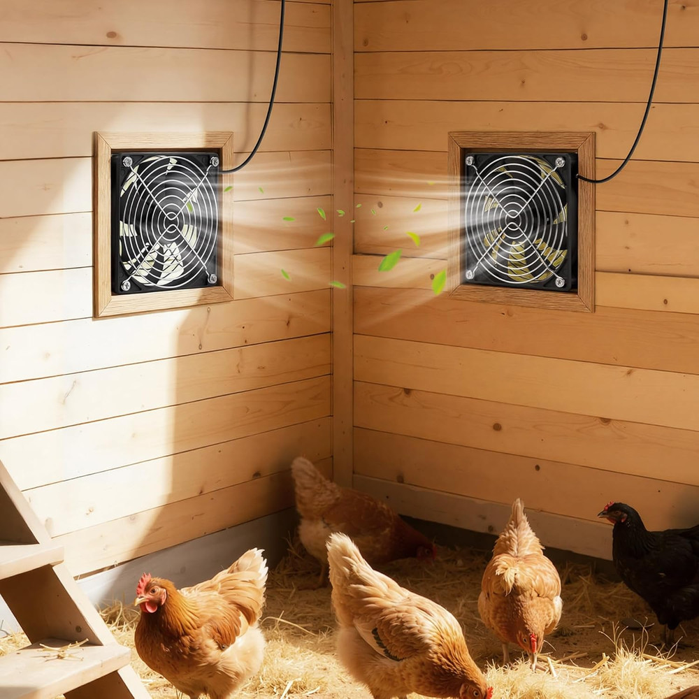 Solar Powered Fan, 30W Solar Panel with 2 Fans, Adjustable Solar Panel Angle, 26