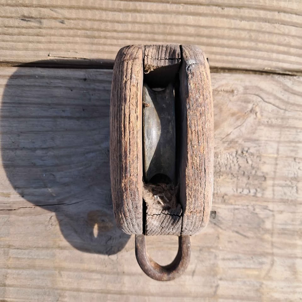 Antique Wood Block Pullies, 2