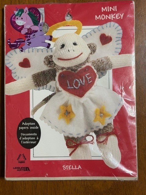 Leisure Arts Sock Monkey Kit Mini Monkey Stella
