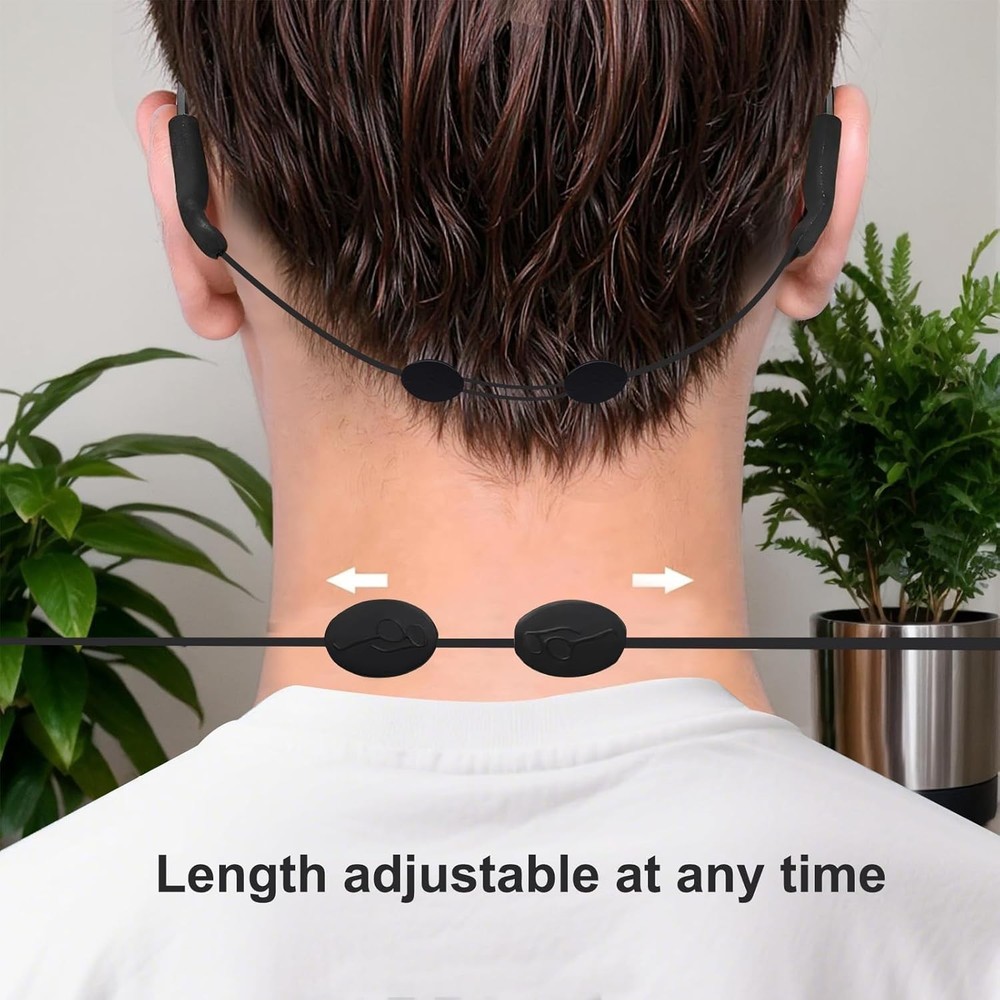 Eyeglasses Holder Strap, 3 Pcs Adjustable Eyewear String Lanyard Retainer with A