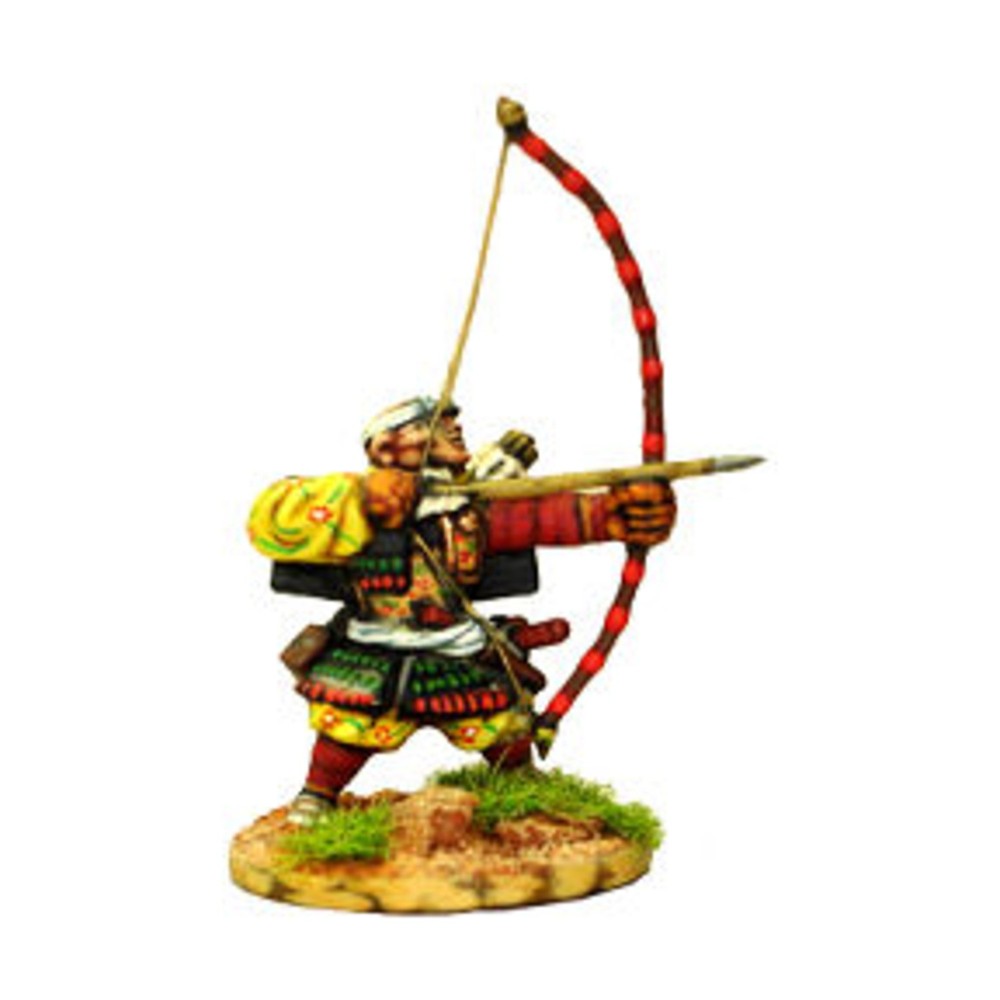 Dixon Samurai Mini 28mm Monk Archer Bareheaded w/Bow, Shooting Pack New